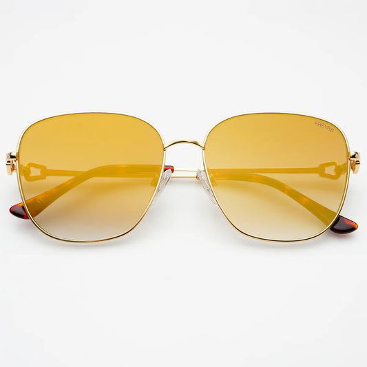 FREYERS Lea Women’s Round Sunnies / Gold Mirror