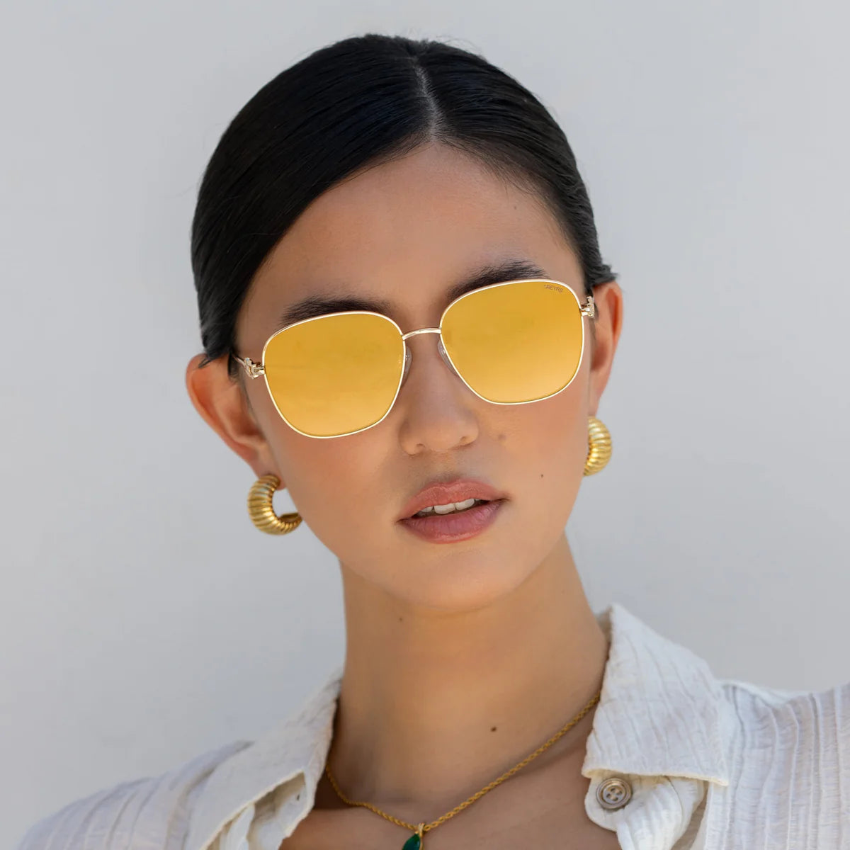 FREYERS Lea Women’s Round Sunnies / Gold Mirror