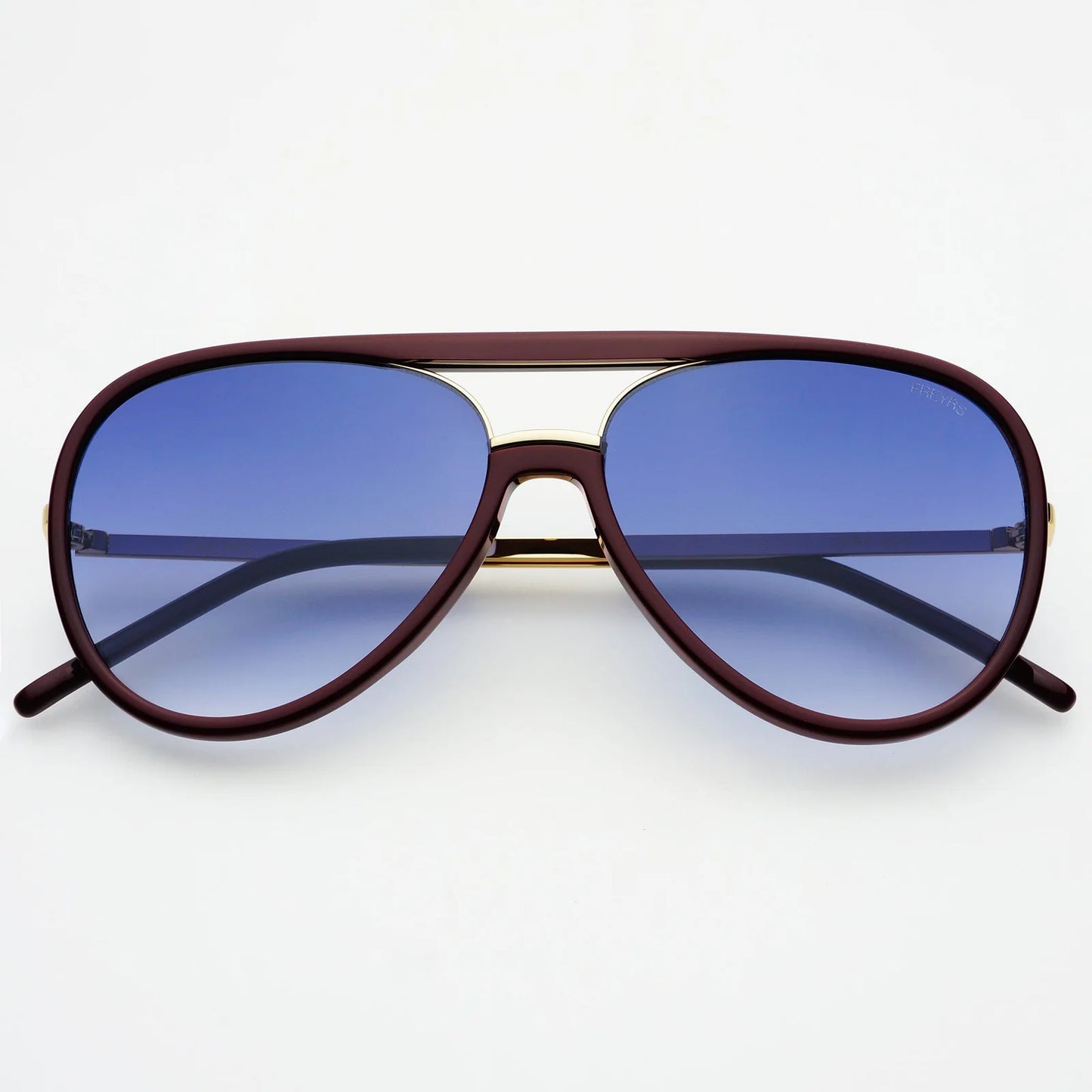 Shay Unisex Aviator Sunglasses / Burgundy