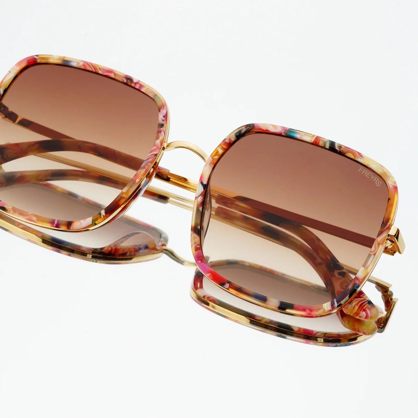 Cosmo Acetate Women’s Square Sunglasses - Rose Tortoise