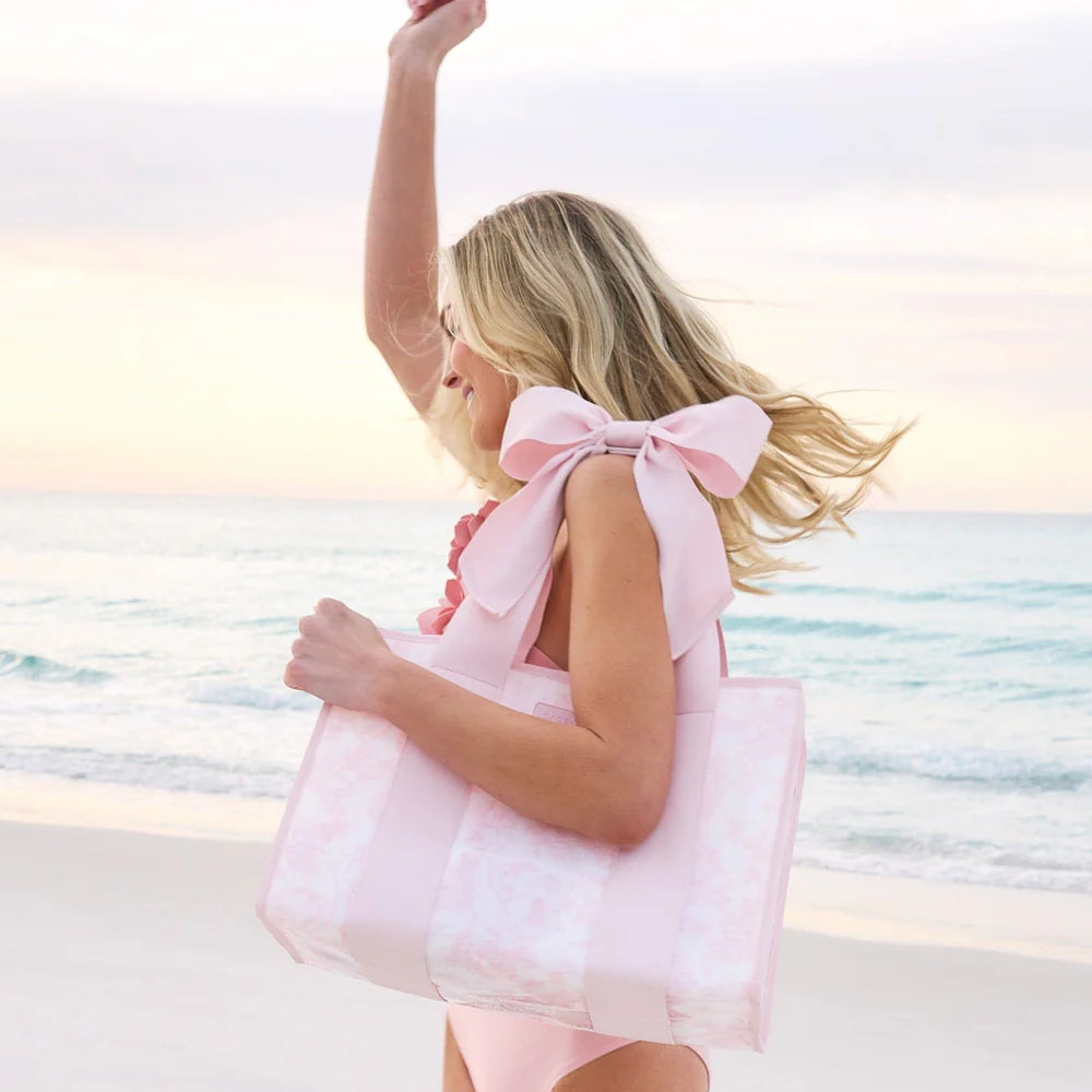 ballet pink afternoon rosé bow tote